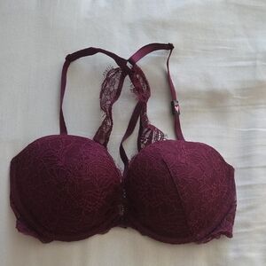 Victoria's Secret Lace Push-Up Bra - Burgundy